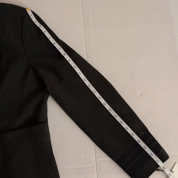 Calvin Klein Military Wool Blend Double Breasted Jacket Green Women's L NWT Flaw - Picture 13 of 14